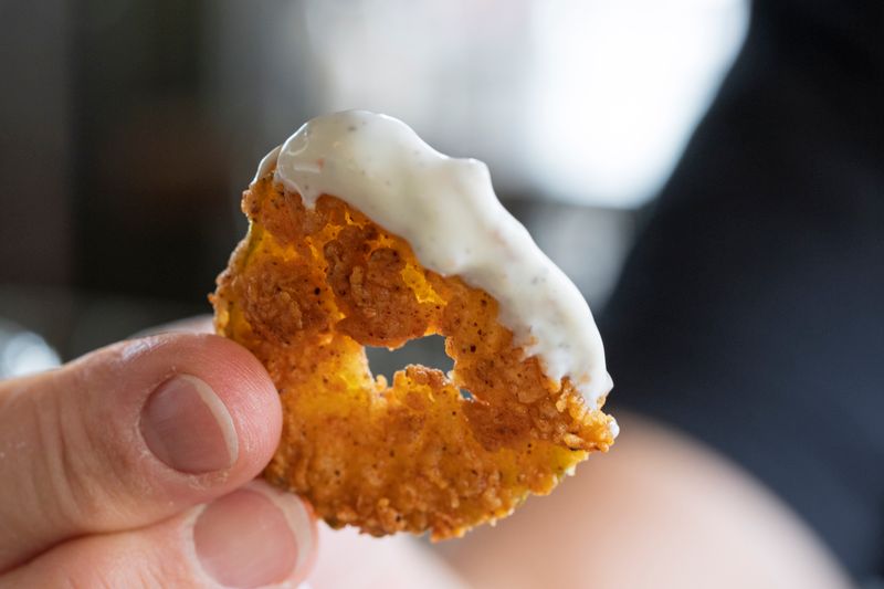 Honey Sriracha dipping sauce at Wing Snob